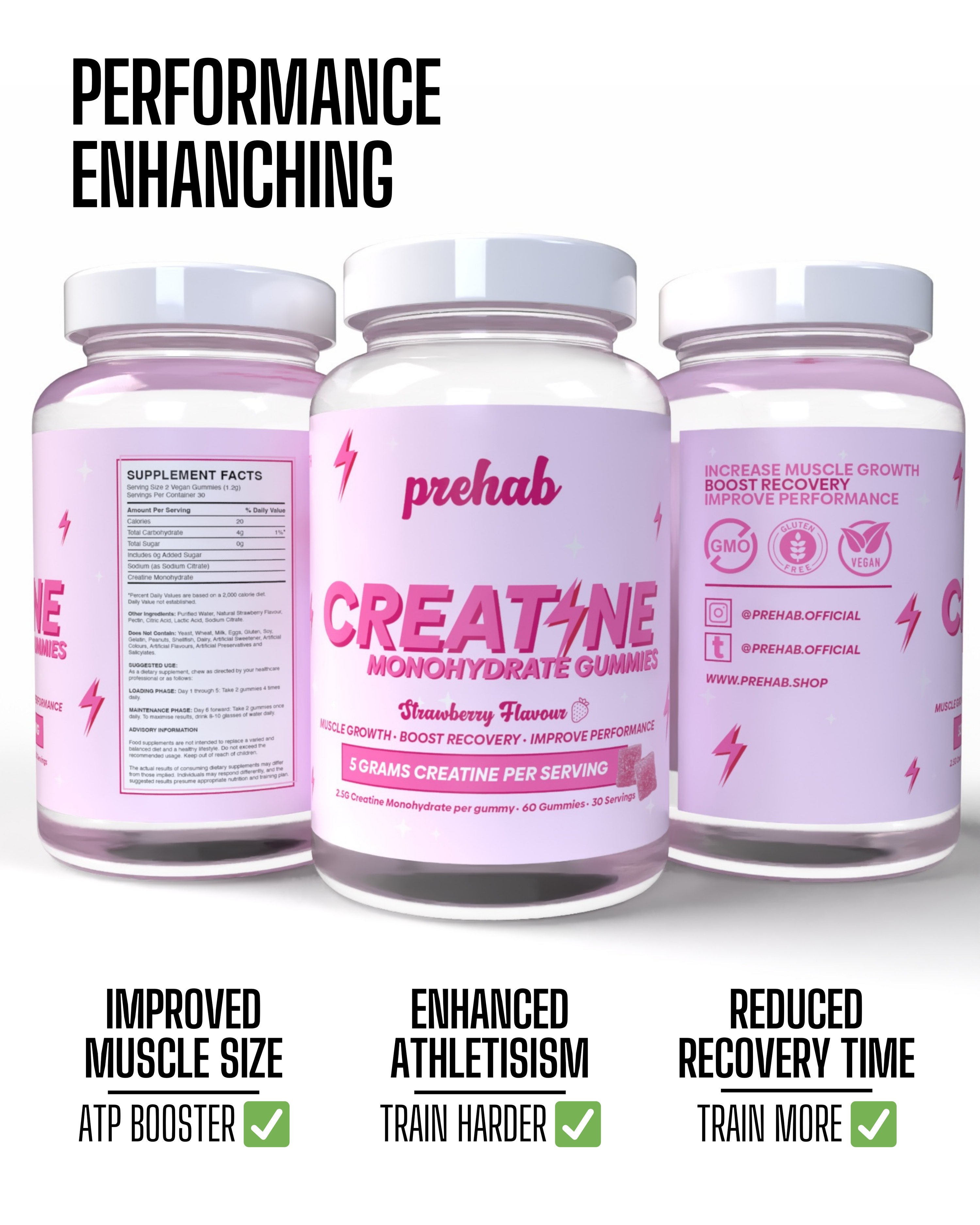 prehab builder bundle - electrolytes and creatine gummies