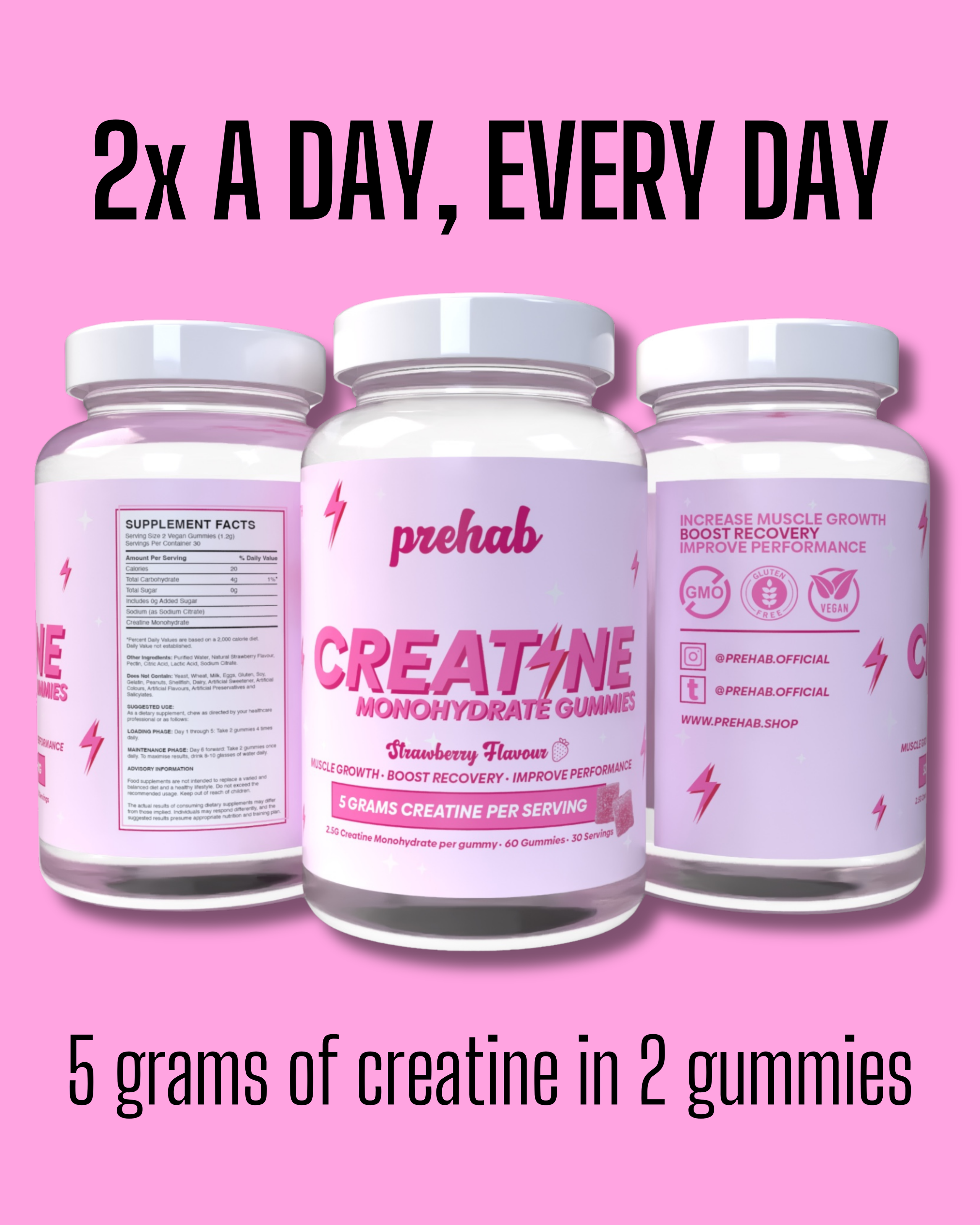 prehab builder bundle - electrolytes and creatine gummies